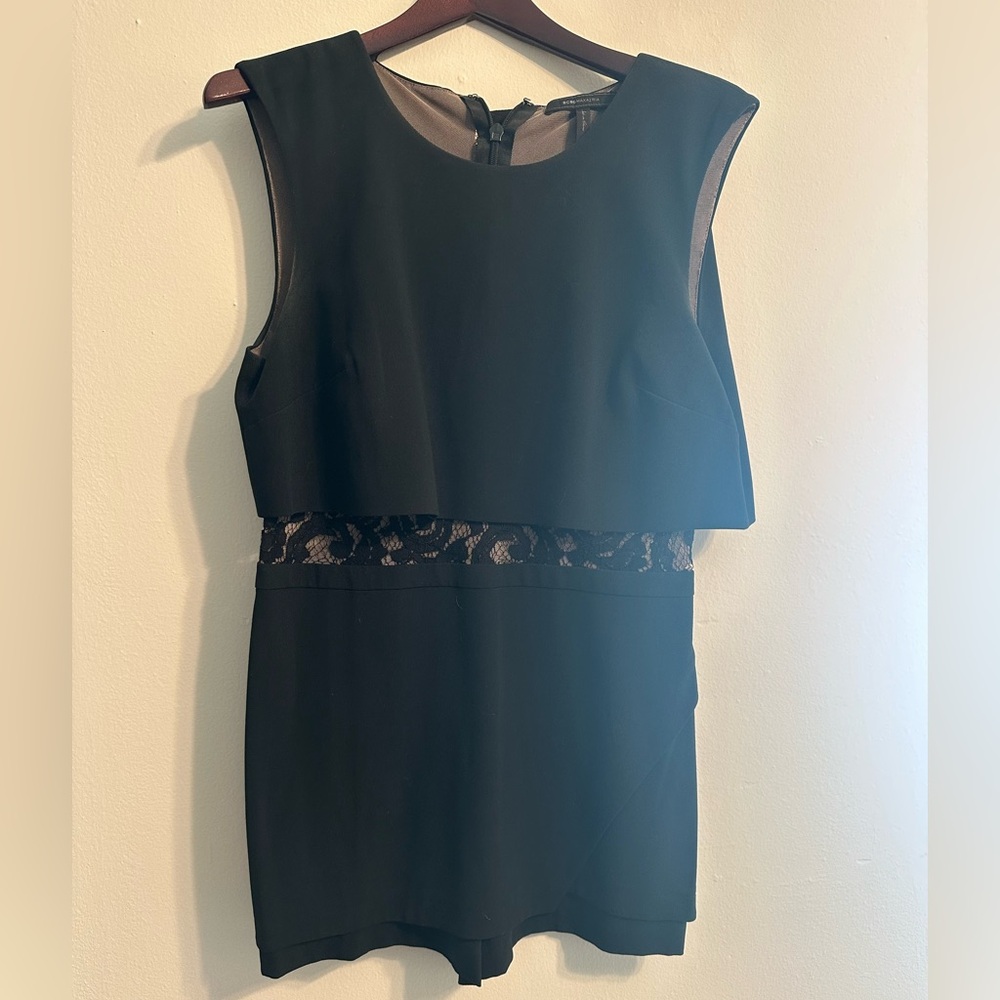 BCBGMaxAzria Black Dress with Mesh Detail